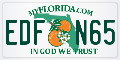 FL license plate EDFN65