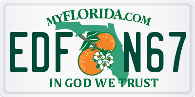 FL license plate EDFN67
