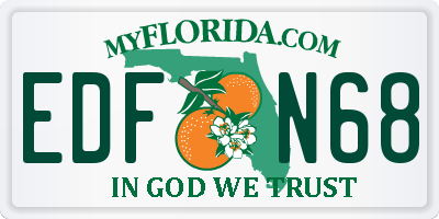 FL license plate EDFN68