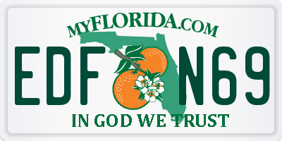 FL license plate EDFN69