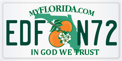 FL license plate EDFN72