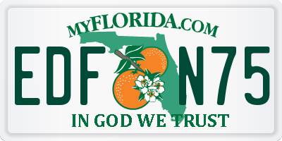FL license plate EDFN75