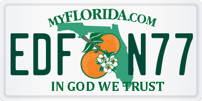 FL license plate EDFN77