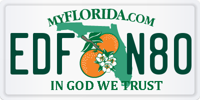 FL license plate EDFN80