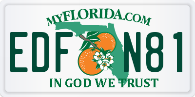 FL license plate EDFN81