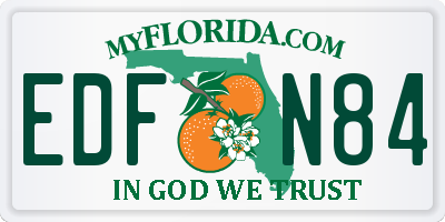 FL license plate EDFN84