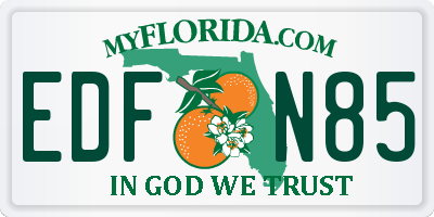 FL license plate EDFN85