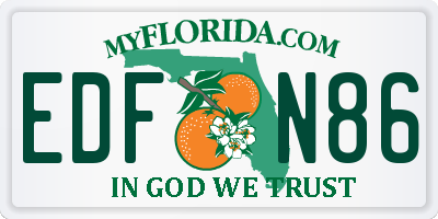 FL license plate EDFN86