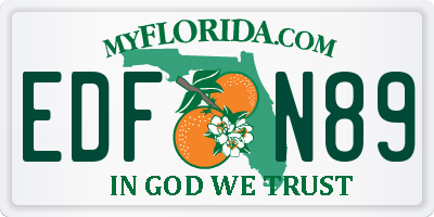 FL license plate EDFN89