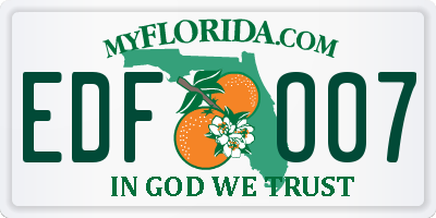 FL license plate EDFO07