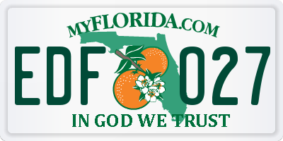 FL license plate EDFO27