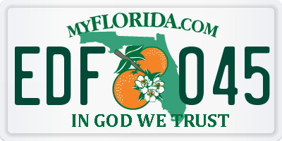 FL license plate EDFO45