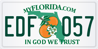 FL license plate EDFO57