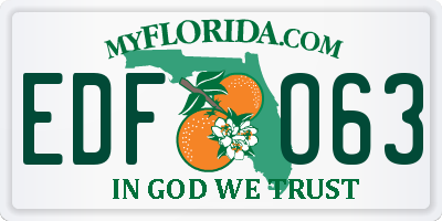 FL license plate EDFO63