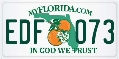 FL license plate EDFO73
