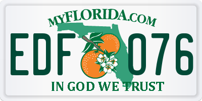 FL license plate EDFO76