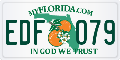 FL license plate EDFO79
