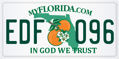 FL license plate EDFO96