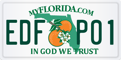 FL license plate EDFP01