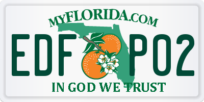 FL license plate EDFP02