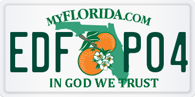 FL license plate EDFP04