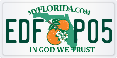 FL license plate EDFP05
