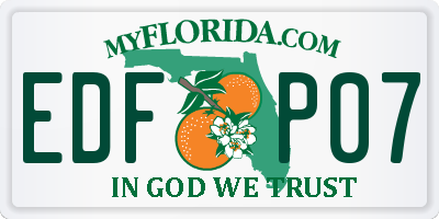 FL license plate EDFP07