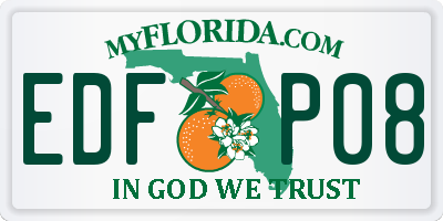 FL license plate EDFP08