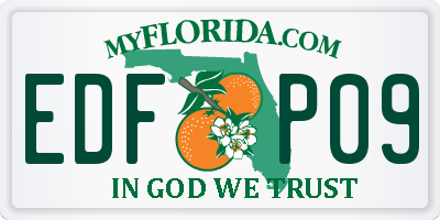 FL license plate EDFP09