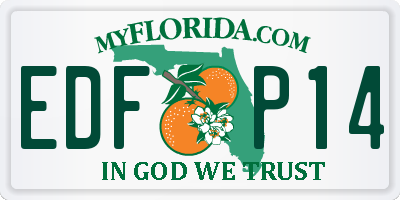 FL license plate EDFP14
