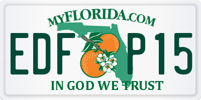 FL license plate EDFP15