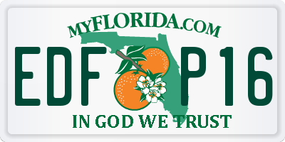 FL license plate EDFP16