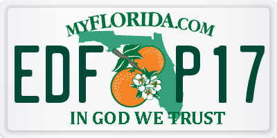 FL license plate EDFP17