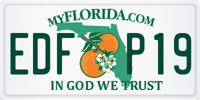 FL license plate EDFP19