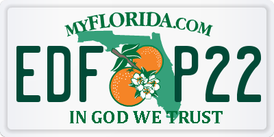 FL license plate EDFP22