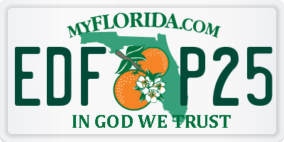 FL license plate EDFP25