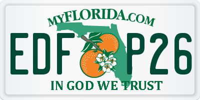 FL license plate EDFP26