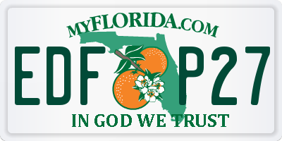 FL license plate EDFP27
