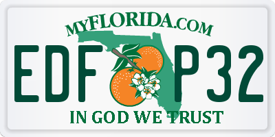 FL license plate EDFP32