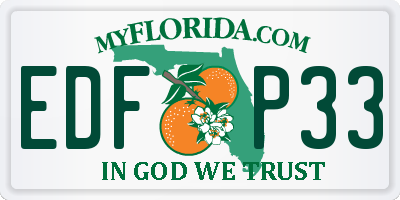 FL license plate EDFP33