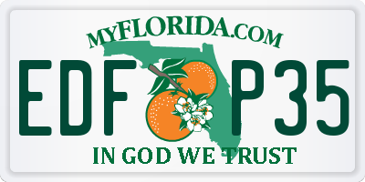 FL license plate EDFP35