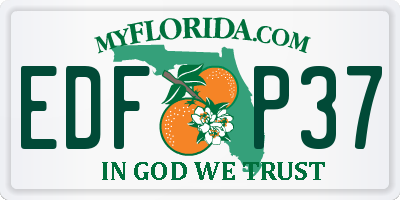 FL license plate EDFP37