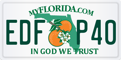FL license plate EDFP40
