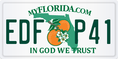 FL license plate EDFP41
