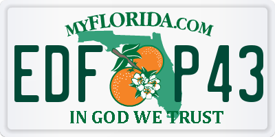 FL license plate EDFP43