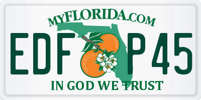 FL license plate EDFP45