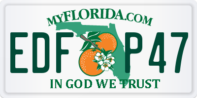 FL license plate EDFP47