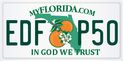 FL license plate EDFP50