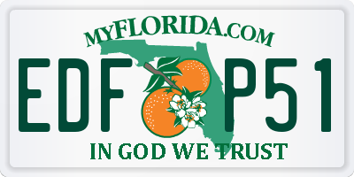 FL license plate EDFP51