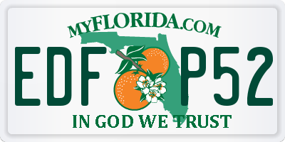 FL license plate EDFP52